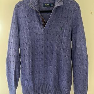 Men’s Polo Ralph Lauren Quarter Zip Sweater In Small